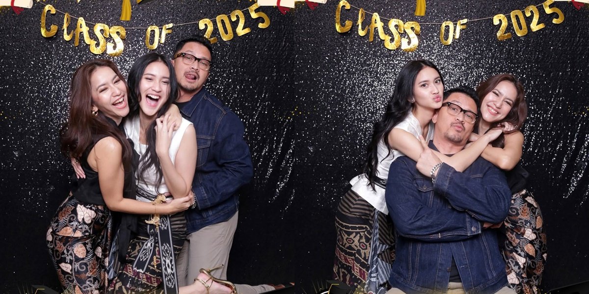 8 Portraits of Ferry Maryadi and Risma Nilawati at Harleyava Princy's Graduation, So United in Photos Together
