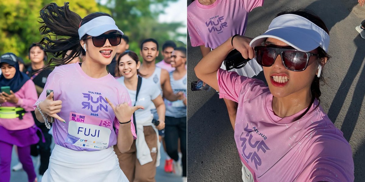 8 Photos of Fuji Running the Marathon in Kendari, Looking Sporty and Even More Beautiful