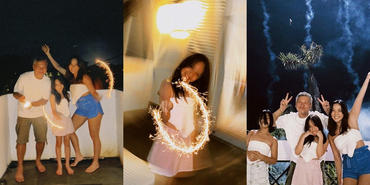 8 Photos of Gading Marten Celebrating New Year 2025 with Gempi in Bali, Happy Playing with Fireworks - Gisella Anastasia's Outfit Becomes the Spotlight