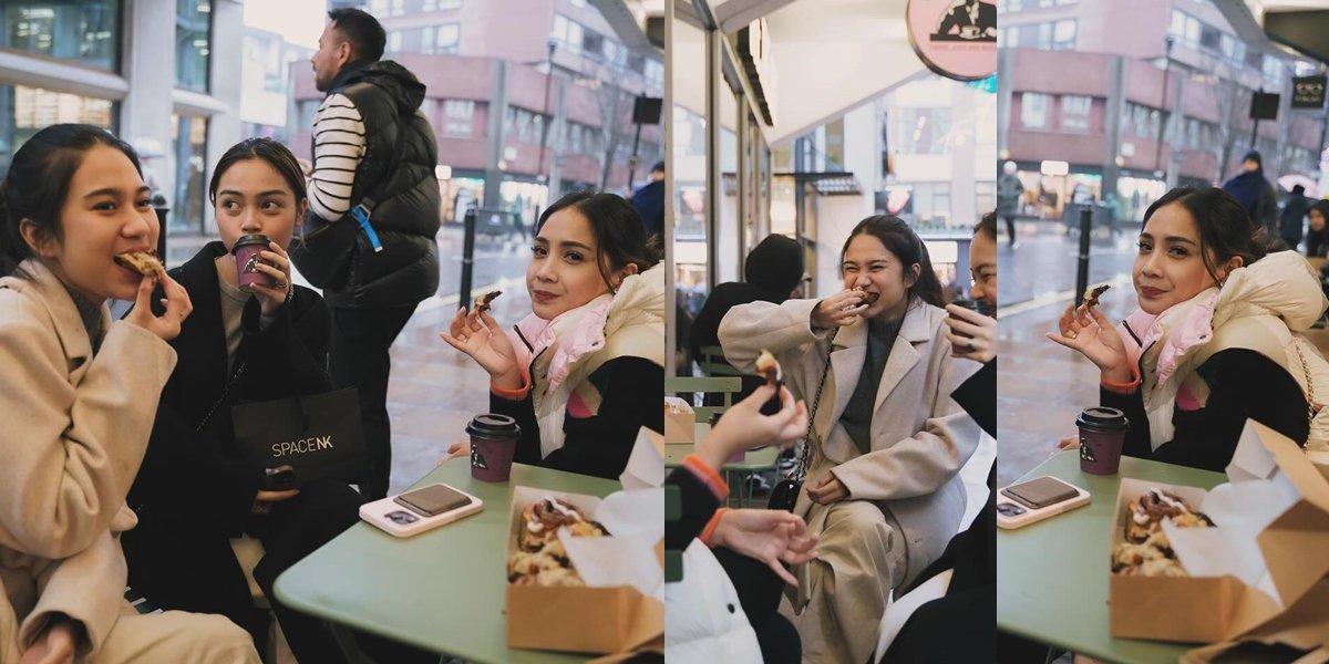 8 Photos of Nagita Slavina's Coffee Style in London, Classy with Azizah Salsha