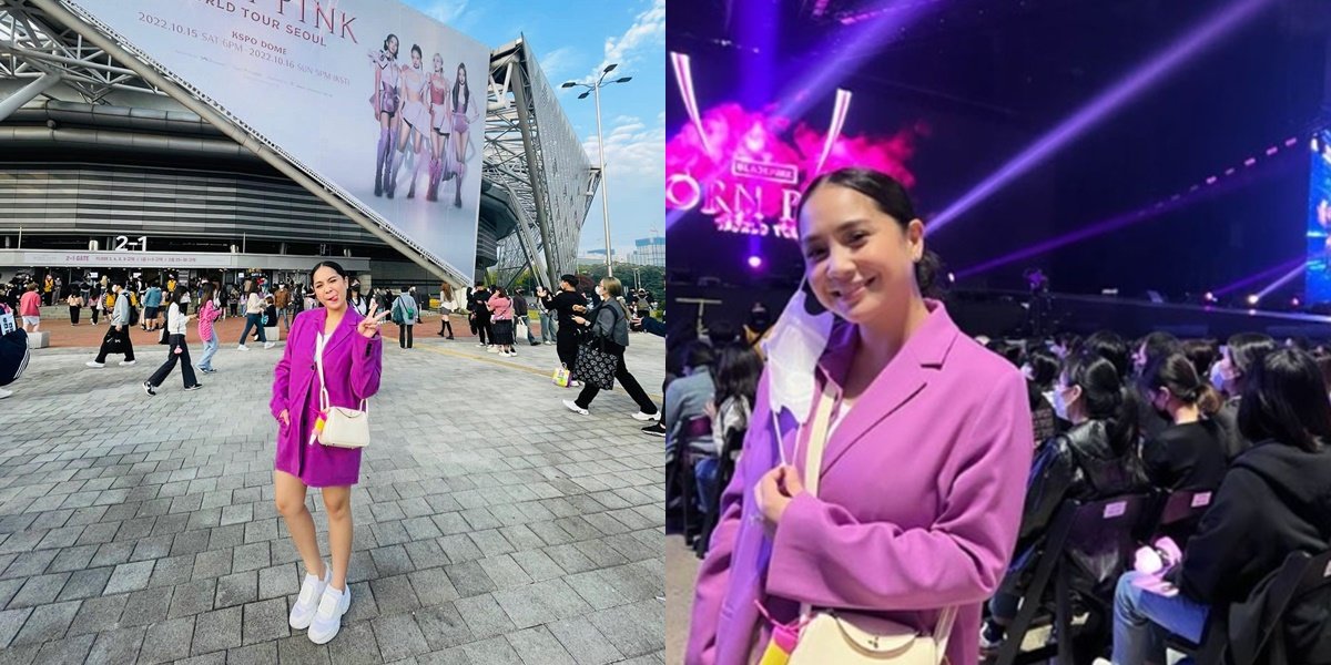 8 Photos of Nagita Slavina's Style Watching BLACKPINK Concert in Korea, Mama Cipung Looks Beautiful Like a Teenager