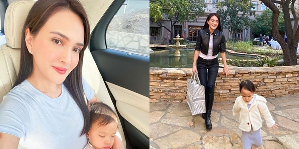 8 Portraits of Shandy Aulia's Style on Vacation in America, Beautiful with Just a T-shirt - More Patient in Taking Care of Baby Claire who is More Active