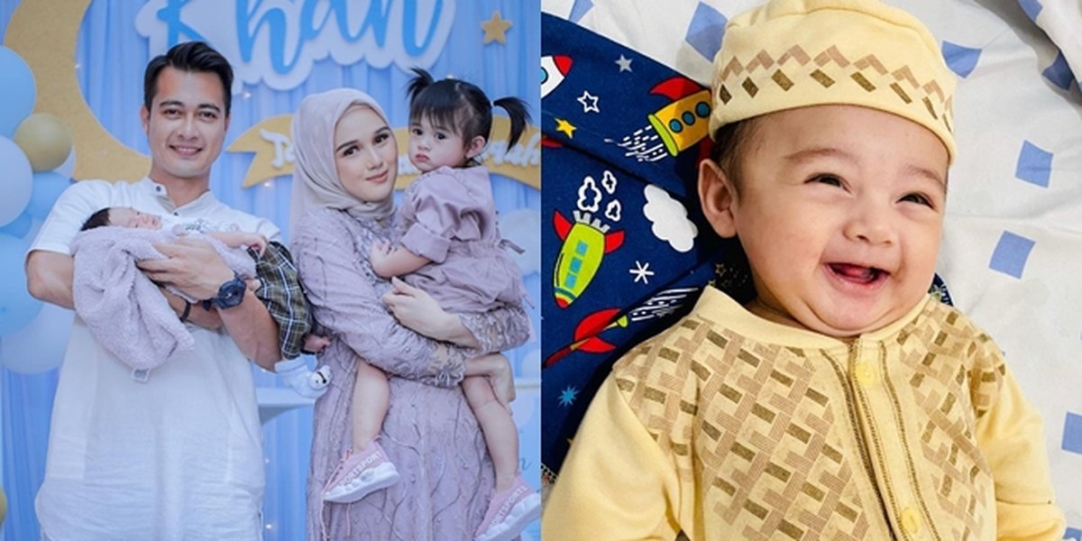 8 Adorable Photos of Baby Khan Gionino, Eza Gionino's Child, Looking Cute in Koko Clothes and Sarong - His Smile is Melting