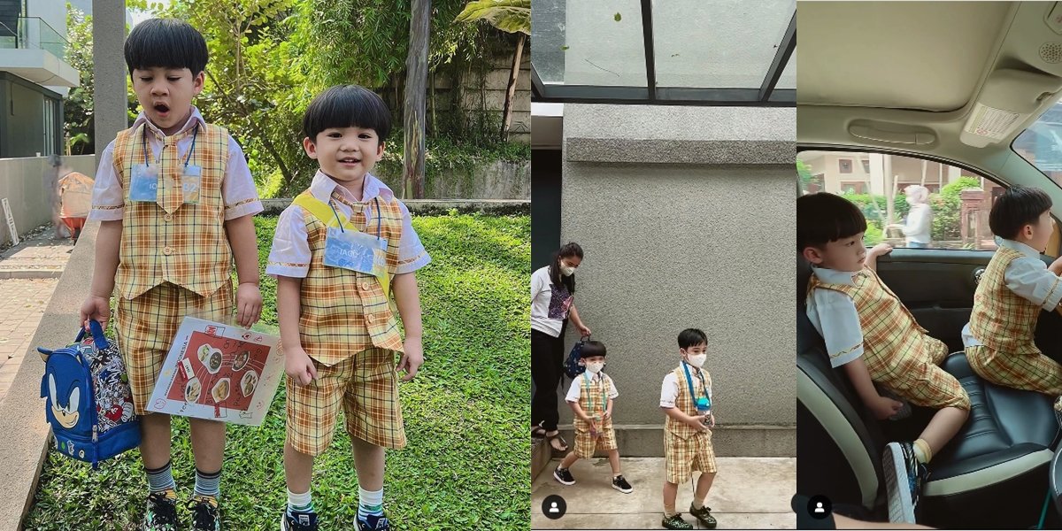 8 Adorable Pictures of Putri Titian's Children Wearing School Uniforms, Always Excited Every Morning - Proud of Iago Entering His Own Class