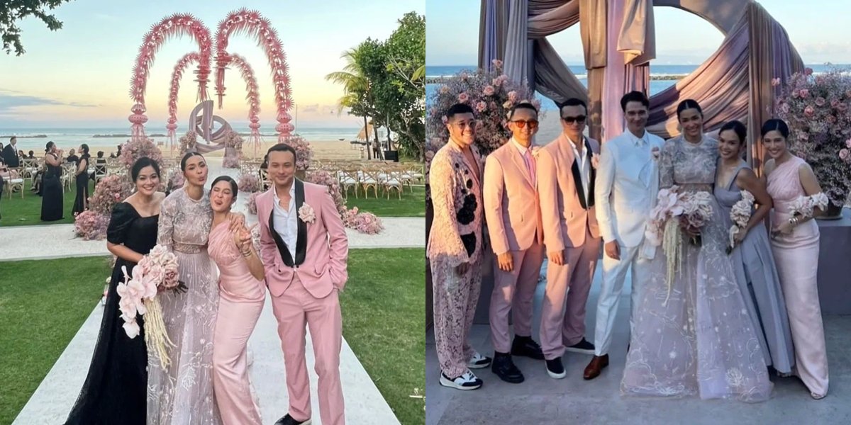 8 Photos of AADC Gang Gather at Adinia Wirasti's Wedding, Dian Sastrowardoyo Looks Beautiful as Bridesmaid - Nicholas Saputra Looks Cool in Pink Suit