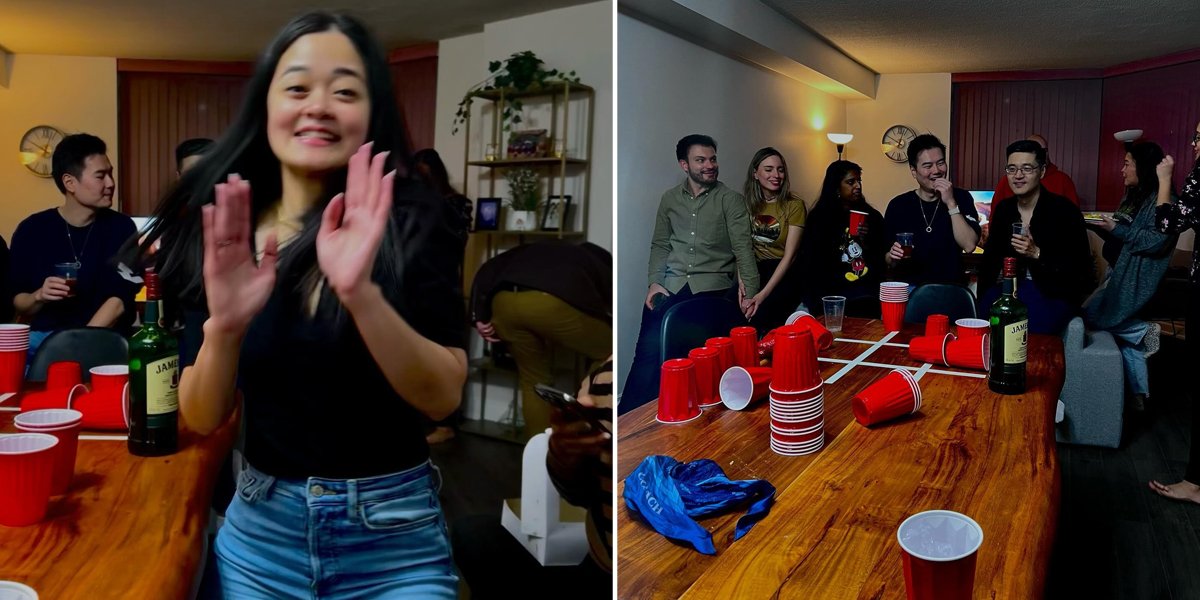 8 Photos of Gisela Cindy Hosting a Party at her Home in Toronto, Preparing Yellow Rice Menu for Boyfriend & Foreign Friends