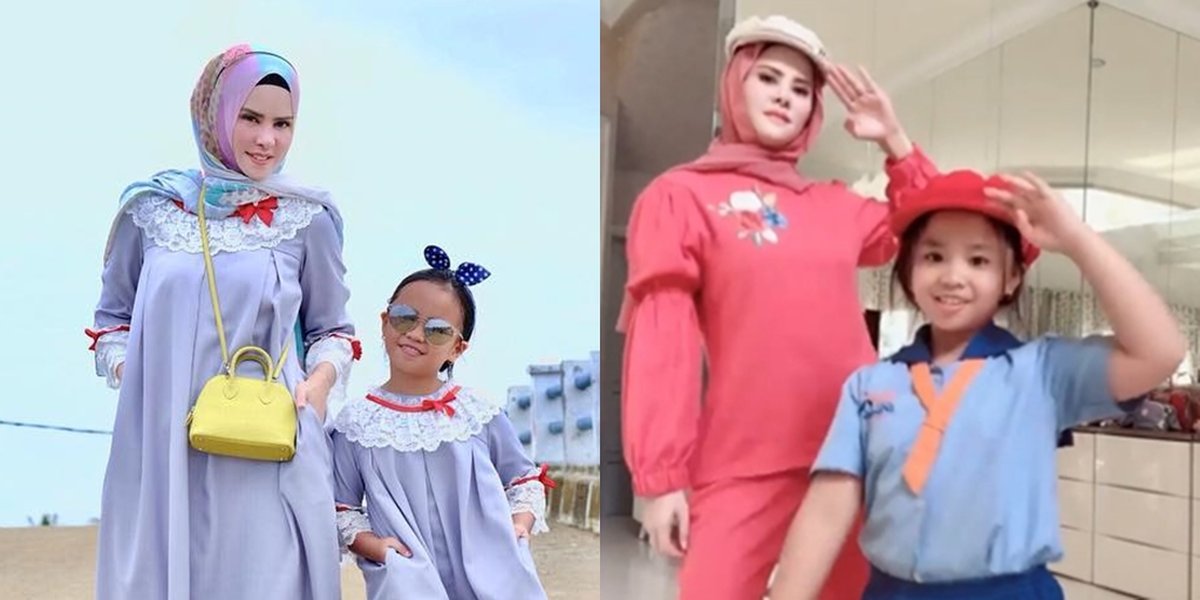 8 Portraits of Hawra Putri Angel Lelga, Compact TikTok with Mama - Now Growing Up