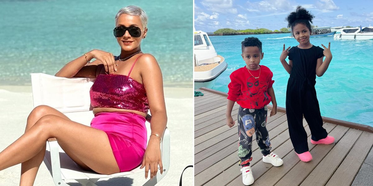 8 Portraits of Hot Mama Kimmy Jayanti with Husband and Two Children on Vacation to Maldives