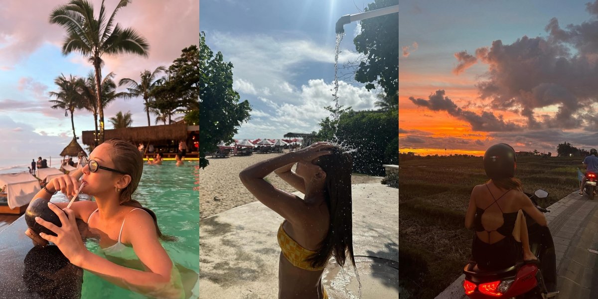 8 Photos of Hyoyeon Girls Generation Enjoying Another Vacation in Bali, Feels Like a Wizard Riding a Motorcycle - Bathing in a Pipe Shower