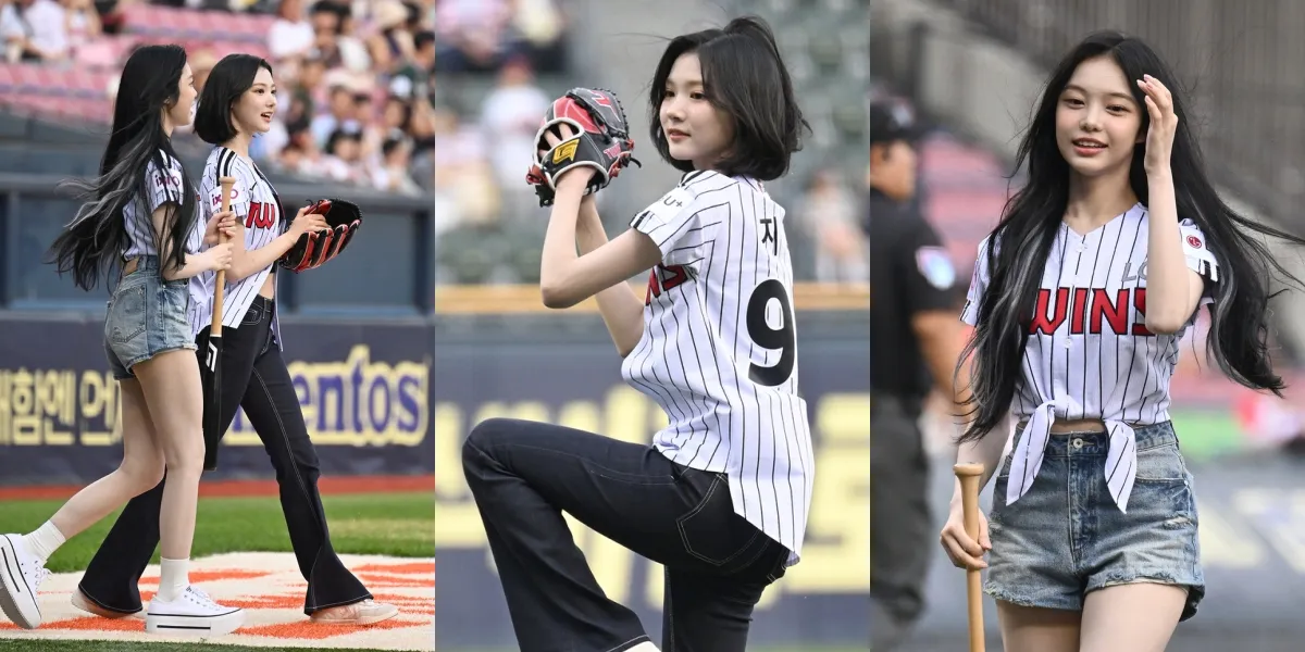 8 Photos of Ian and Jiwoo Hearts2Hearts at the LG Twins Baseball Match, Jamsil Stadium Flooded with Visuals