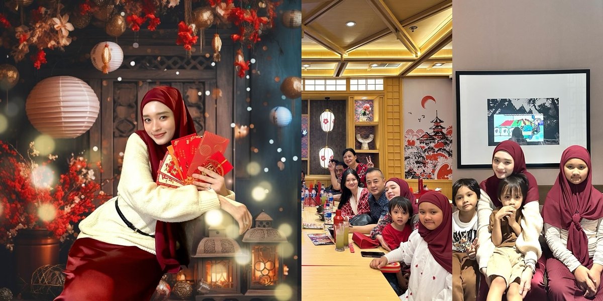 8 Portraits of Inara Rusli Celebrating Chinese New Year with Extended Family, Happy to Receive Angpao - Her Father's Origins Revealed