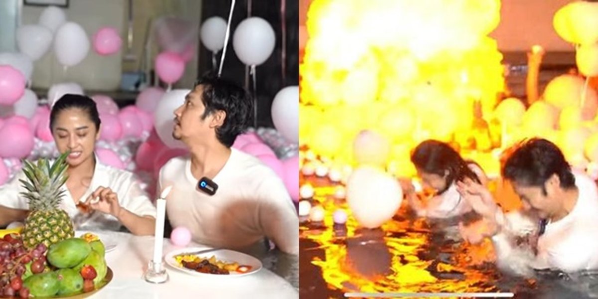 8 Photos of Gas Balloon Explosion Incident at Angga Wijaya's Birthday, Almost Caught on Fire - Dewi Perssik Admits Regret