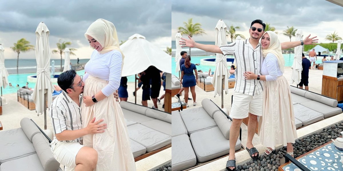 8 Potraits of Angga Wijaya's Wife Showing Her Growing Baby Bump, Ready to Welcome Their Little One