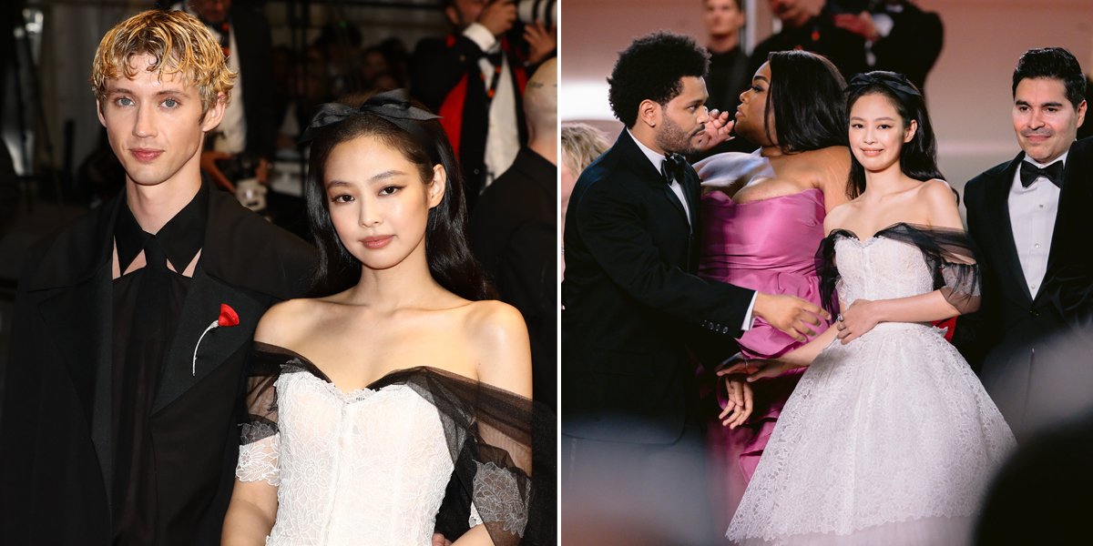 8 Photos of Jennie BLACKPINK with 3 Different Looks at the Cannes Film Festival, as Beautiful as a Bride - Hangout with Troye Sivan and The Weeknd