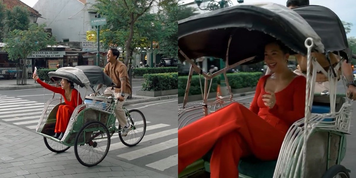 8 Photos of Jennifer Bachdim Riding a Rickshaw, with Her Husband Driving