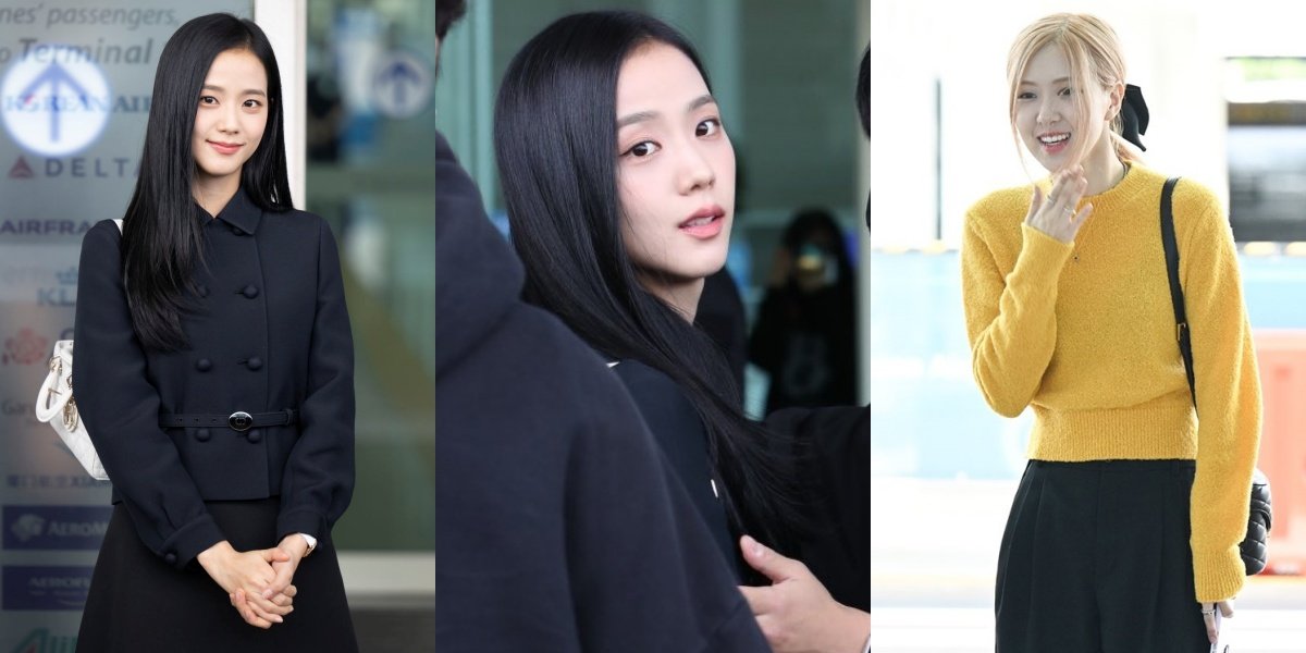 8 Portraits of Jisoo and Rose BLACKPINK at Incheon Airport, Beautiful Duo Departing Together to France to Attend Paris Fashion Week