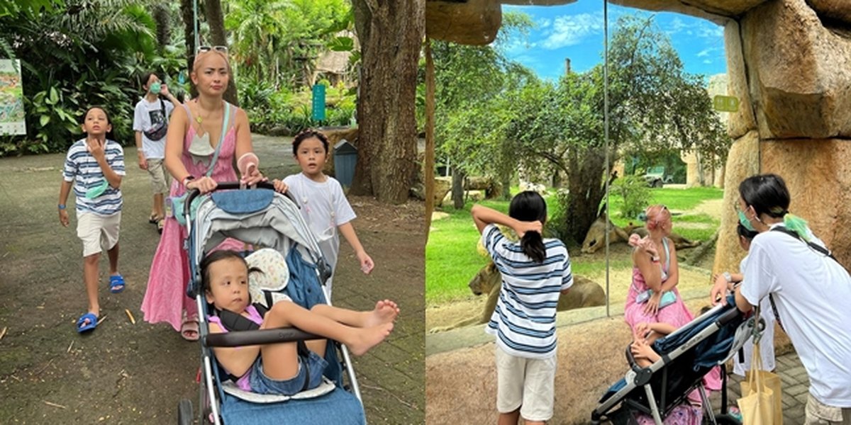 8 Photos of Joanna Alexandra Taking Her Four Children on a Trip to the Zoo, Strong Single Mom Caring for Her Little Ones Alone