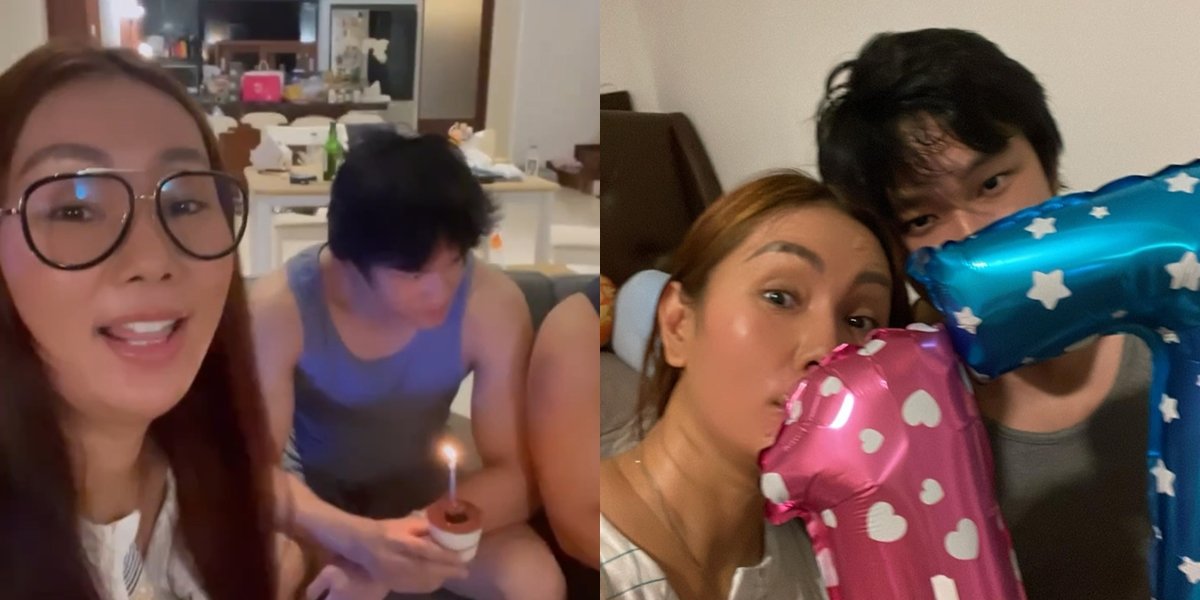 8 Photos of Kalina Ocktaranny Celebrating Azka Corbuzier's 17th Birthday, the Expression of the Son Steals the Show