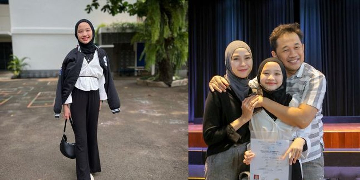 8 Portraits of Kana Sybilla, Zaskia Adya Mecca's Daughter Who Just Entered Junior High School, Taught to Make Decisions on Her Own