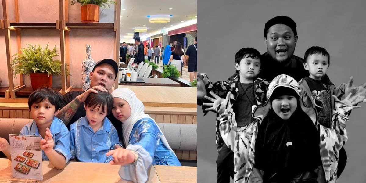 8 Portraits of Warmth of Virgoun with His Three Children After Separating from Inara Rusli