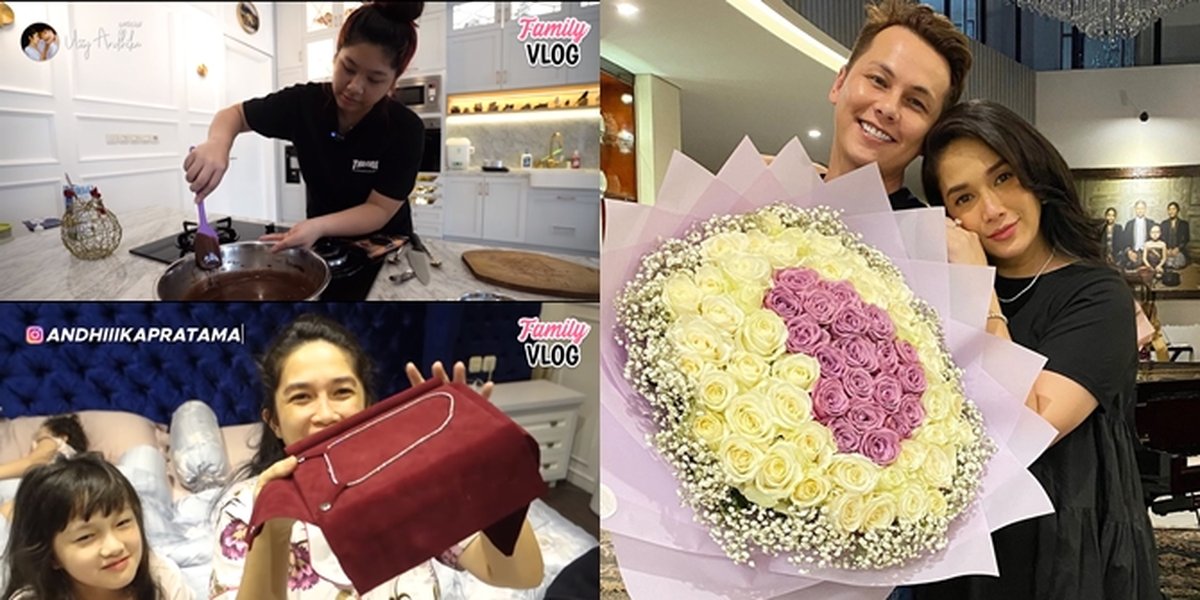 8 Pictures of Ussy Sulistiawaty's Birthday Surprise, Received Flowers Twice - Diamond Necklace