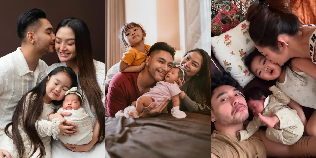 8 Portraits of Siti Badriah-Krisjiana's Family, Happy Together with Two Beautiful Daughters