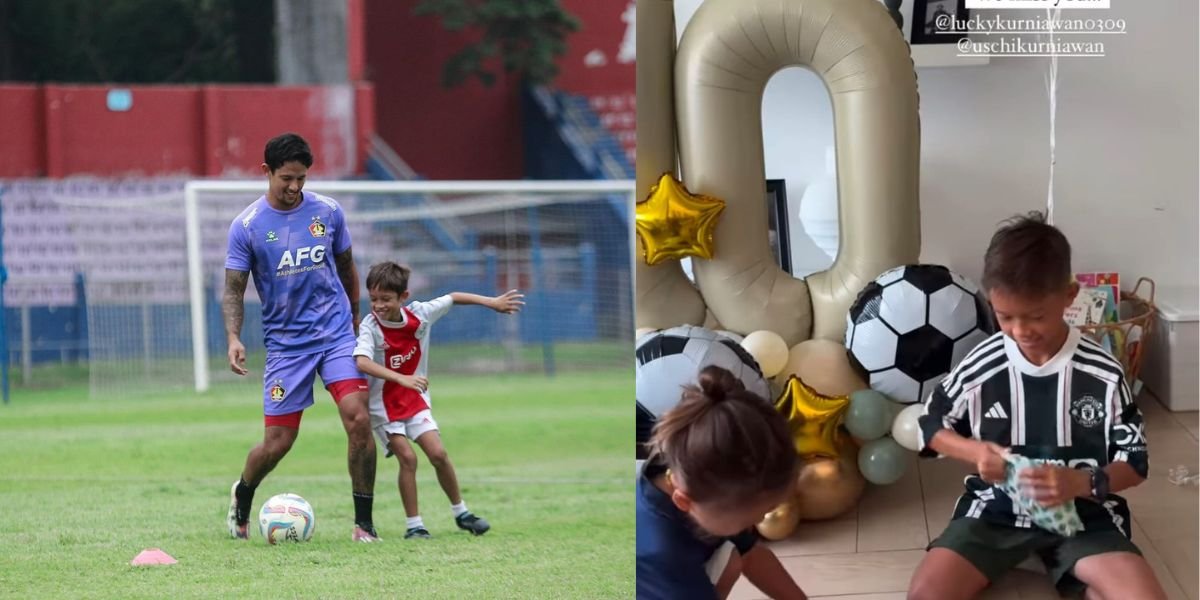 8 Portraits of Kenji, Irfan Bachdim's Child, who is Celebrating his Birthday, Joining Training with His Father