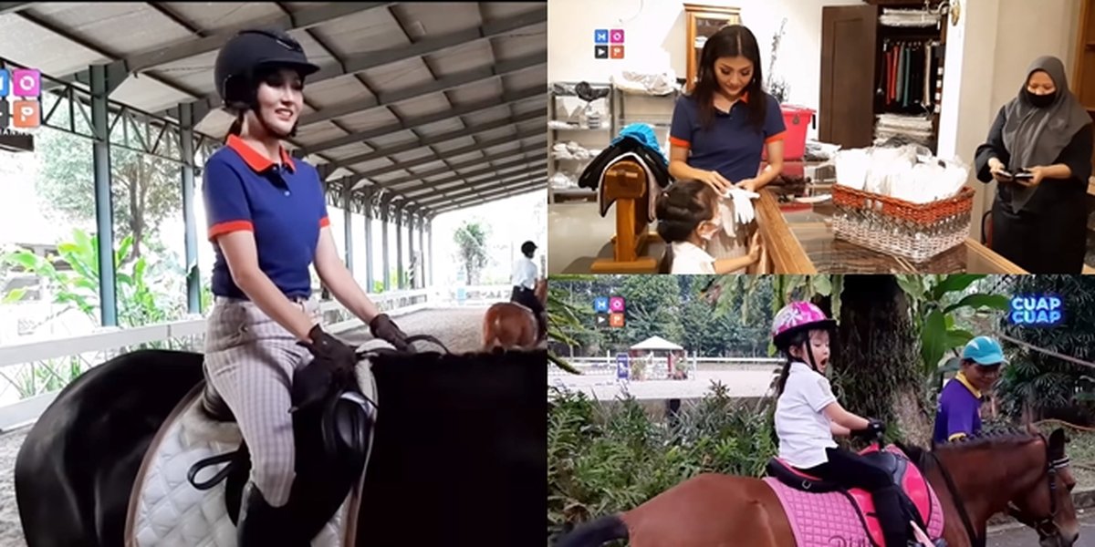 8 Portraits of Ruben Onsu's Family Fun Riding Horses, Check Out Sarwendah's Award-Winning Horse