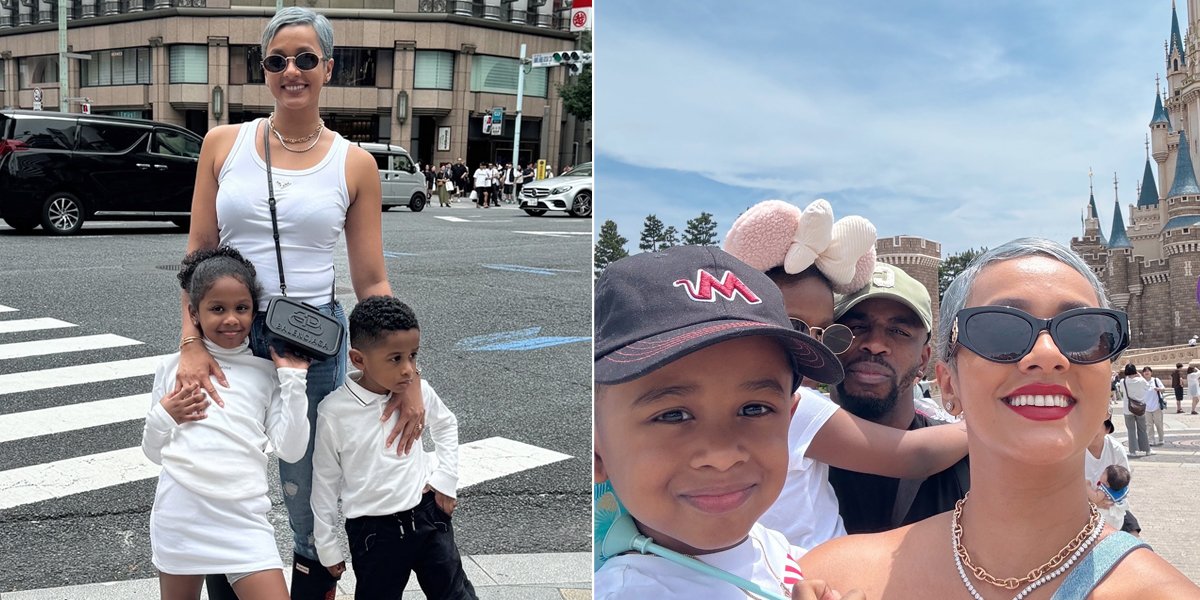 8 Photos of Kimmy Jayanti Inviting Her Children on a Vacation to Japan, Visiting Tokyo Disneyland