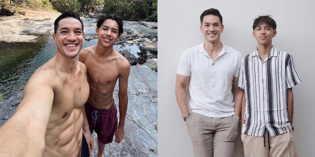 8 Pictures of Compact Jason Putra Nana Mirdad and Andrew White with Their Father, Both Have Sixpack Stomachs