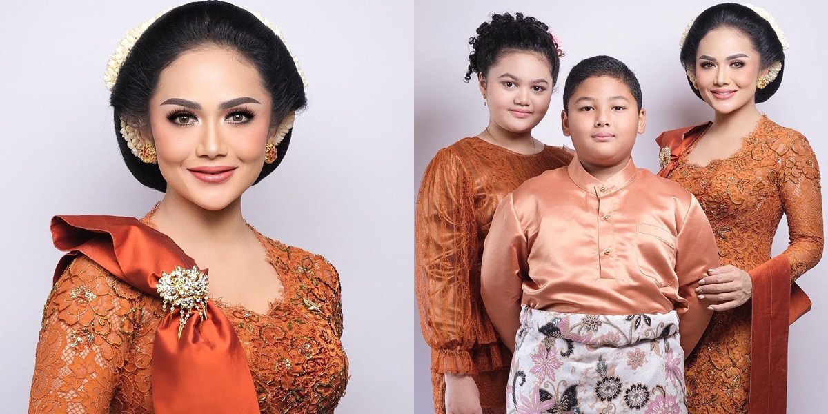 8 Portraits of Krisdayanti at Ameena's Tedak Sinten Event, Beautifully Wearing Kebaya and Selendang - Still Had Time for Vocal Training