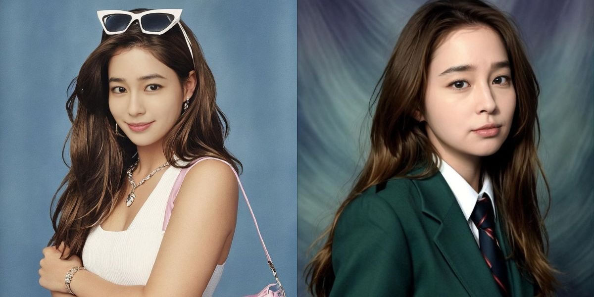 8 Portraits of Lee Min Jung Following the AI Yearbook Filter Trend, Still Looking Youthful and Suitable to Be a Schoolchild!