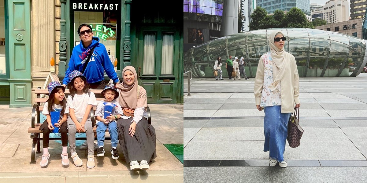 8 Pictures of Desta and Natasha Rizki's Vacation to Singapore with Their Children, Writing 'Code' in the Caption - Allegedly Reconciled