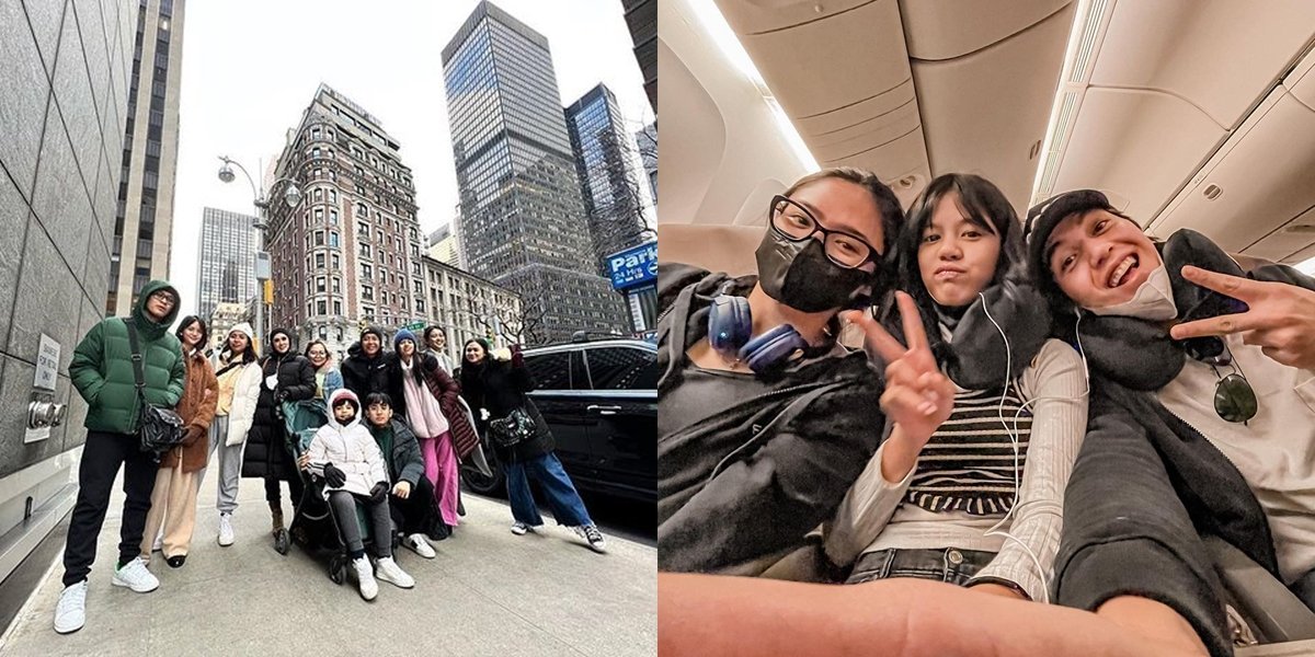 8 Portraits of Mulan Jameela's Vacation with Children to the United States, Not Accompanied by Ahmad Dhani and Dul Jaelani - Visiting Times Square