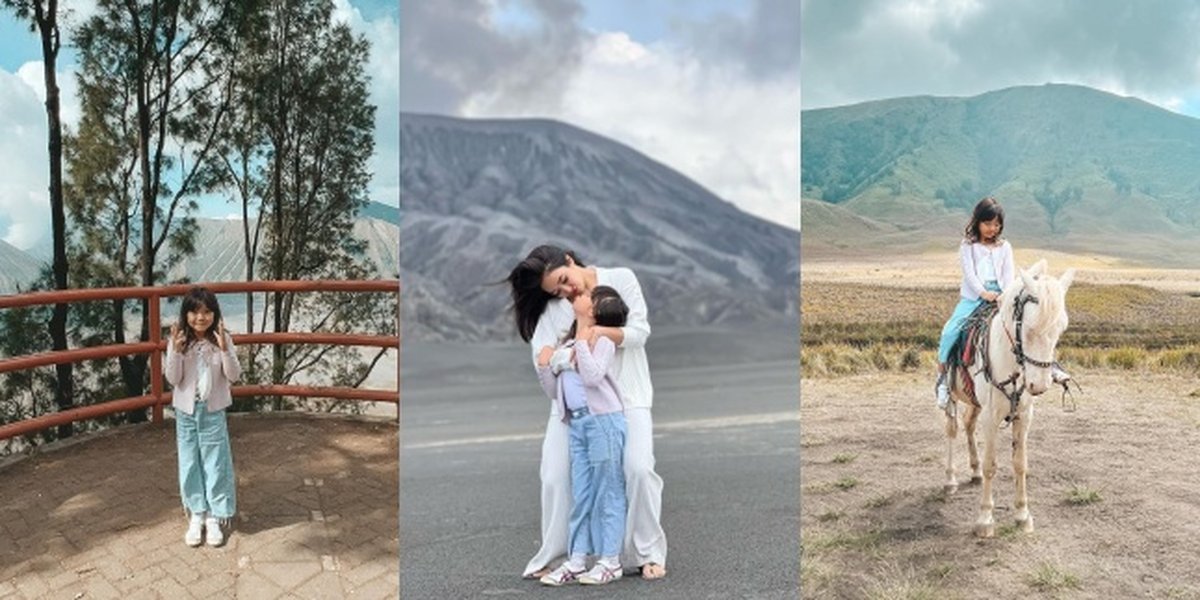 8 Portraits of Gisella Anastasia and Gempi's Fun Vacation to Mount Bromo, Like Siblings - the Little One Dares to Ride a Horse Alone