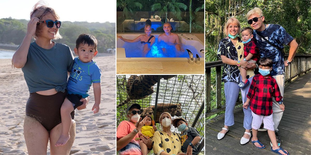 8 Fun Vacation Photos of Tya Ariestya with Her Husband and Children in Bali