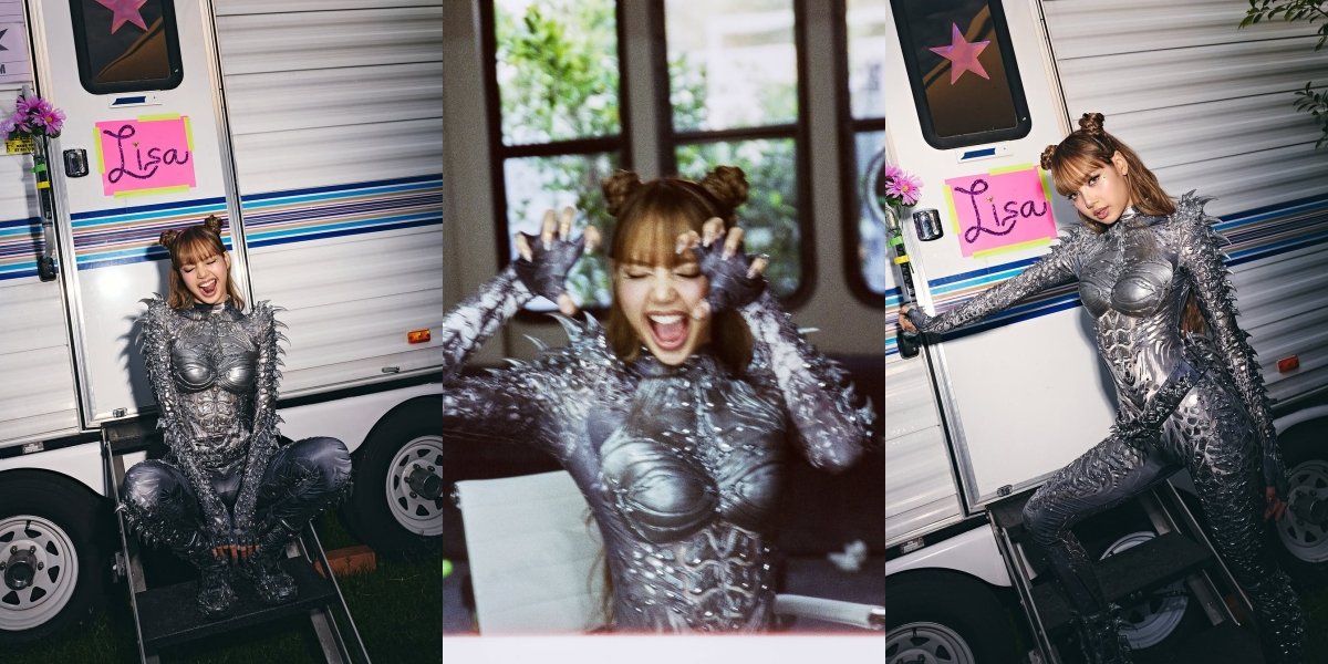 8 Portraits of Lisa BLACKPINK Backstage at Coachella 2025, Adorable Posing in Iguana Costume - Can't Wait for the Second Weekend