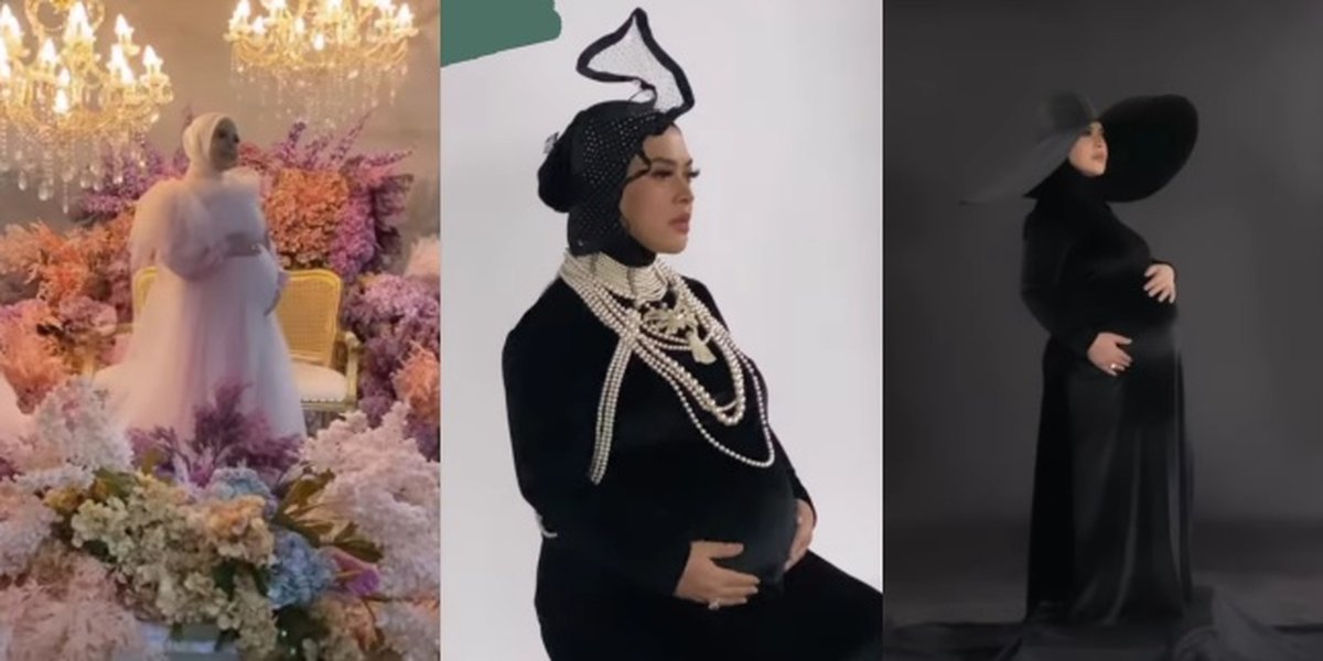 8 Portraits of Aisyahrani's Maternity Shoot, Syahrini's Sister, The Beautiful Mother as Gorgeous as an Angel Among the Flowers - Like a Lady Boss When Wearing All Black Outfit