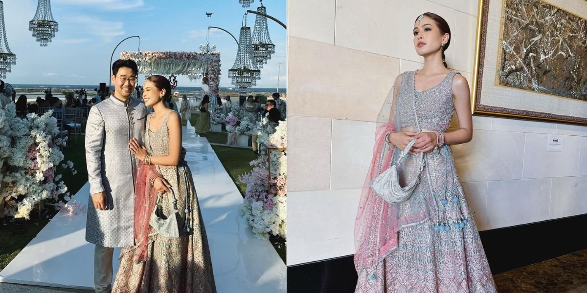 8 Portraits of Maudy Ayunda Looking Stunning Like an Indian Woman at a Wedding Party