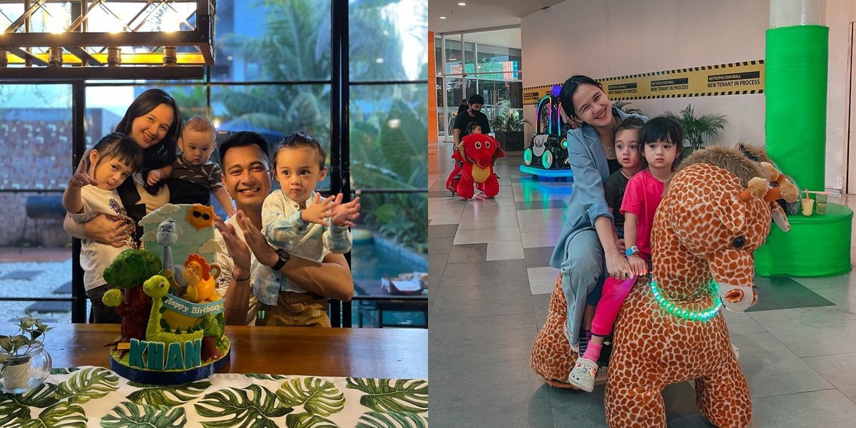 8 Photos of Meiza Aulia, Eza Gionino's Wife with Their Three Children, Looking Like Siblings Because of Their Cute Appearance