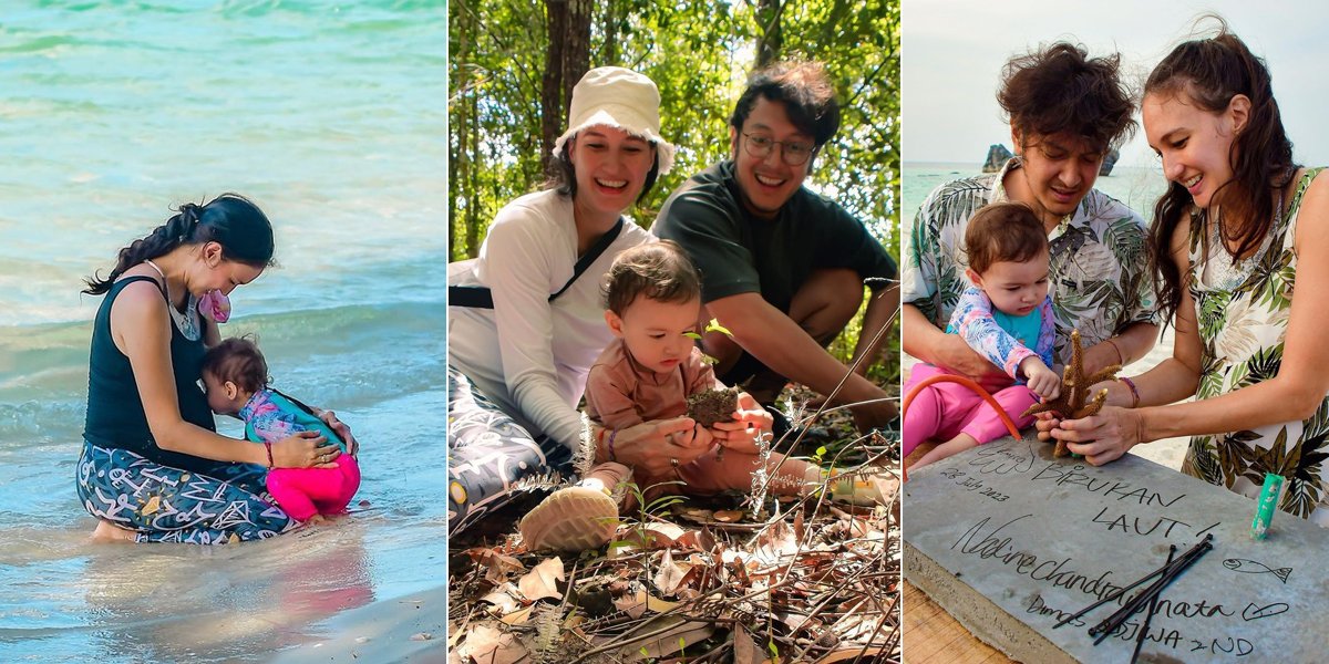 8 Portraits of Nadine Chandrawinata's Babymoon to Belitung Island with Dimas Anggara and Baby Djiwa