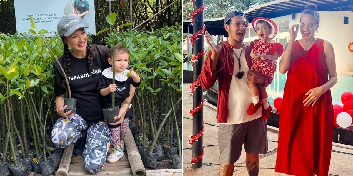 8 Portraits of Nadine Chandrawinata Still Exploring the Mangrove Forest and Participating in Independence Day Celebration Despite Being Pregnant with Second Child