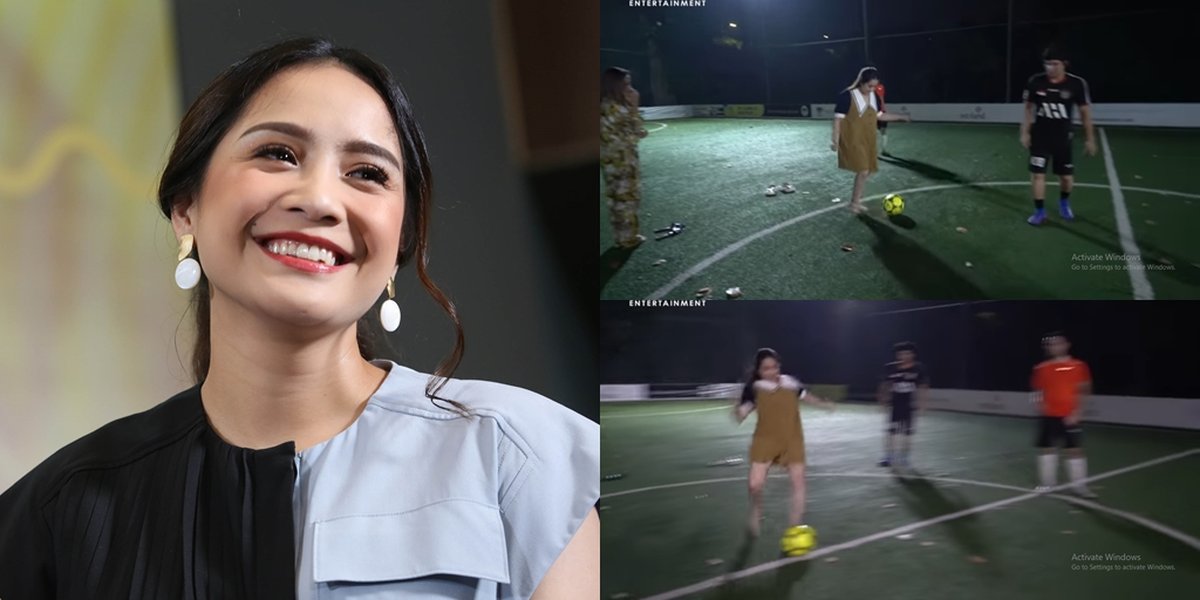 8 Potret Nagita Slavina Playing Soccer, Hilariously Wearing a Skirt and Can't Score