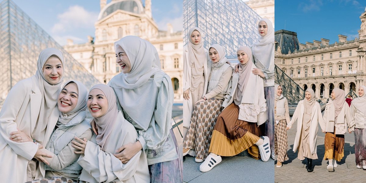 8 Photos of Natasha Rizky - Dian Ayu - Ratna Galih - Nina Zatulini Vacationing in Paris, Equally Beautiful - Like Twins