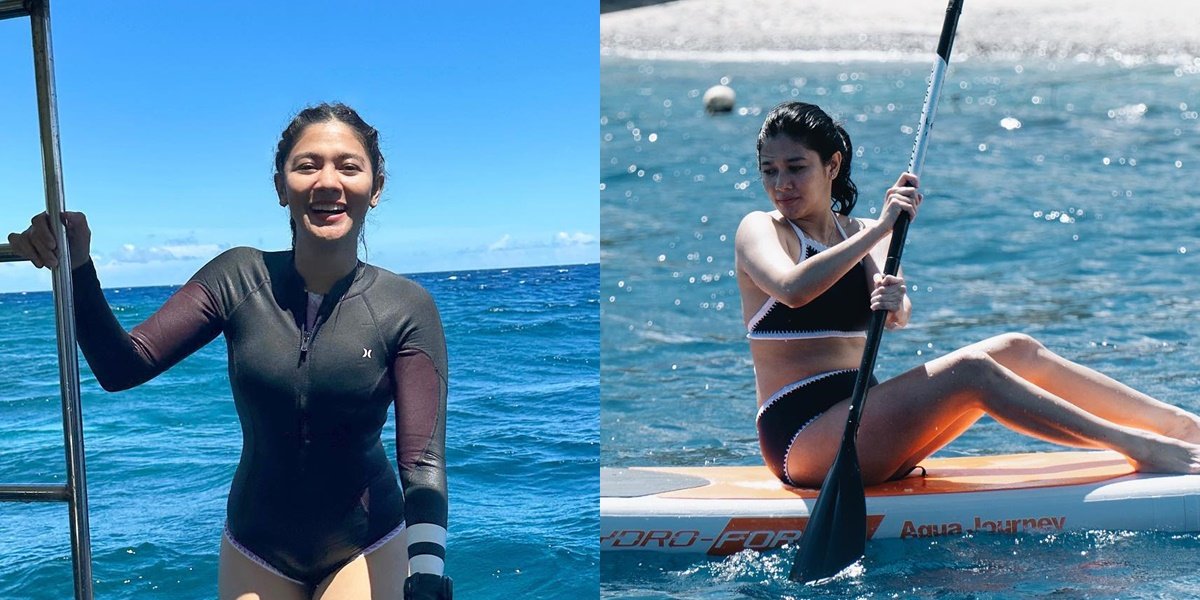 8 Photos of Naysila Mirdad Looking Hot in a Swimsuit, Now Diving and Getting Closer to the Sea