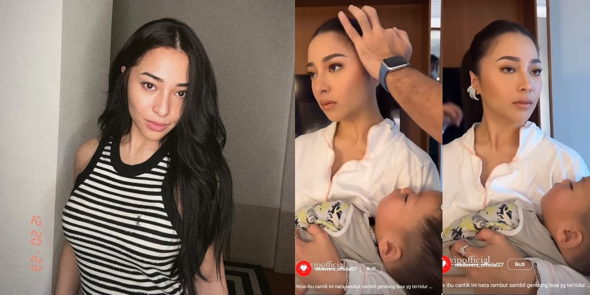 8 Photos of Nikita Willy Still Carrying Her Child Even Though She's Being Styled, Impressing Netizens - Holding Baby Issa Tight While Standing