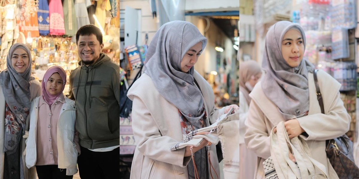 8 Portraits of Oki Setiana Dewi at the Market in Egypt, Strolling and Shopping Before Returning Home