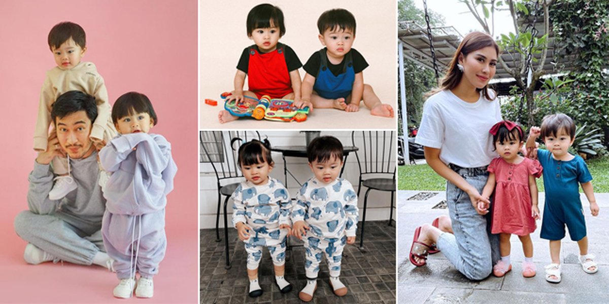 8 Photos of Syahnaz Sadiqah's Twin Children OOTD, Already Stylish and Adorable Since Birth