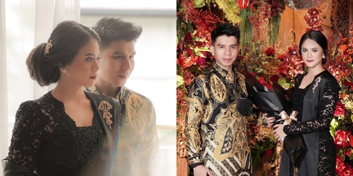 8 Portraits of Clarine, Ifan Govinda's Future Wife, on Engagement Day, Elegant in Black Kebaya