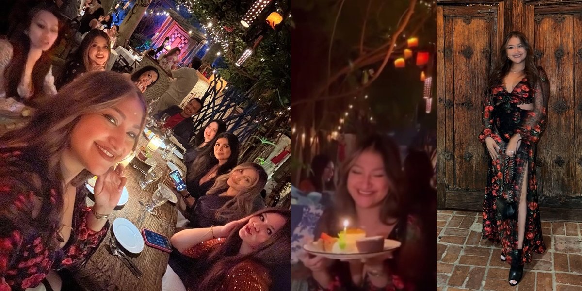 8 Portraits of Rahma Azhari's 42nd Birthday Celebration, Dinner at a Luxurious American Restaurant - Husband Not Seen